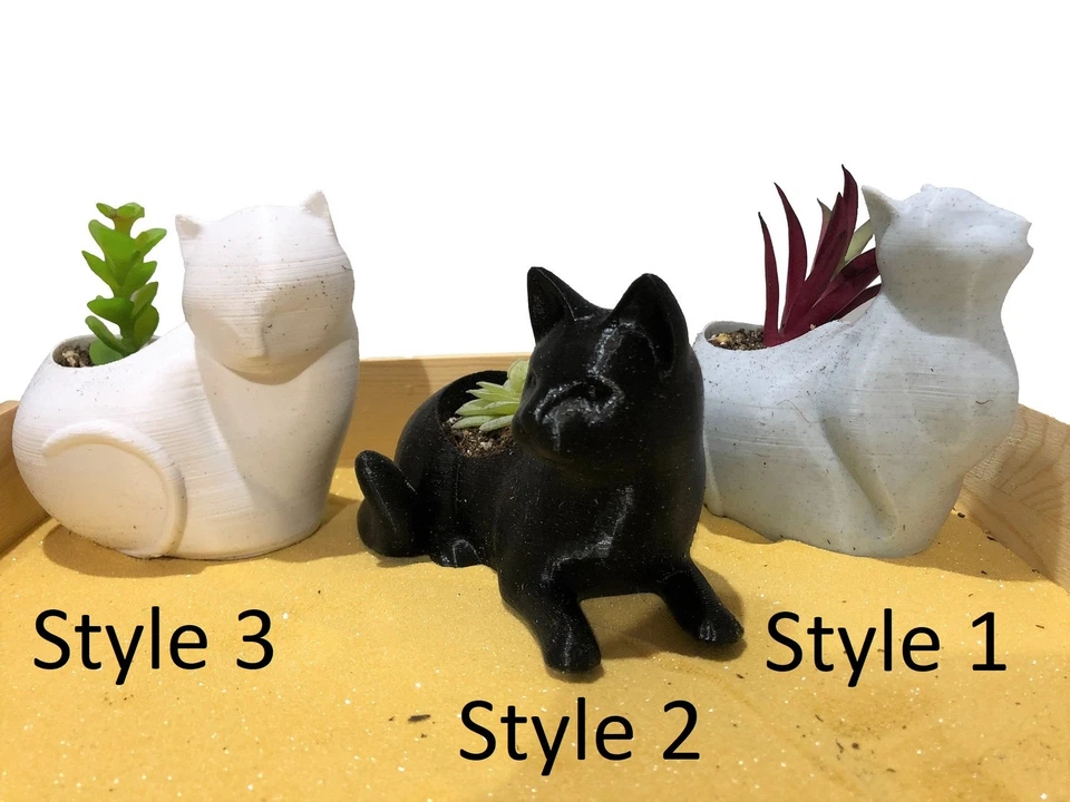 Linda maceta para gatos - maceta suculenta o soporte para plantas de aire Foto 2 de 4