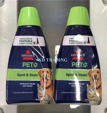  2-Pk BISSELL 2X Pet Stain  Odor Portable Carpet Cleaning Machine Formula 32oz