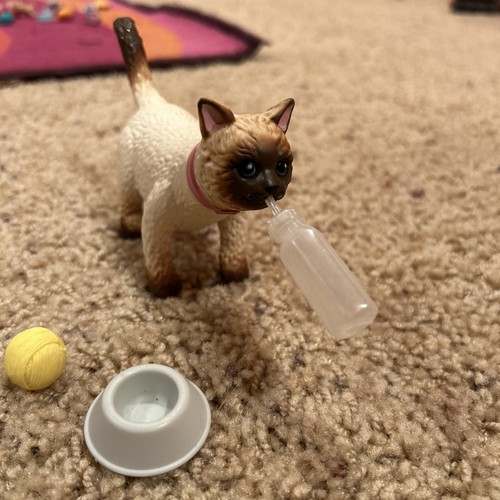 VINTAGE BARBIE PET Cat WET PEE MIKA SIAMESE With Accessories - Bild 4 von 6