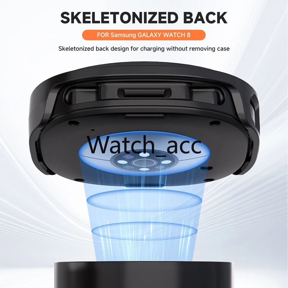 Correa de silicona + funda protectora de pantalla de PC para Samsung Galaxy Watch 8 40 mm 44 mm Foto 4 de 4