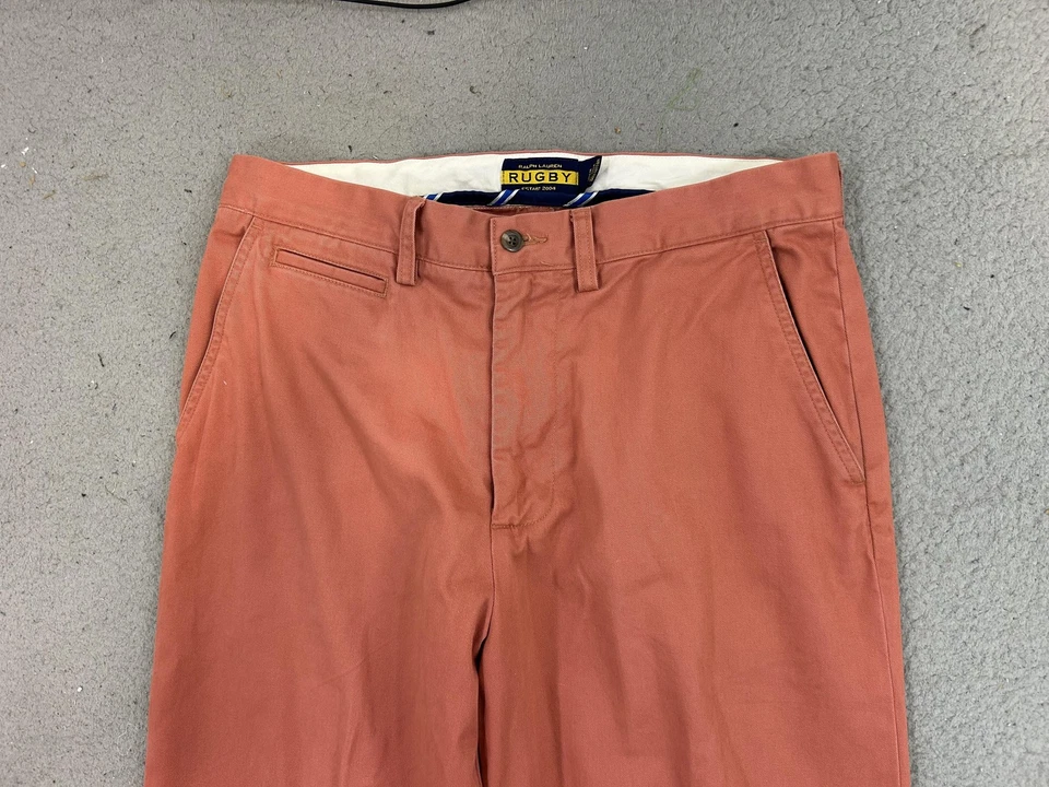 Calça de Rugby Masculina Ralph Lauren 32x30 Chino Bordada Casual Preppy - Imagem 3 de 4