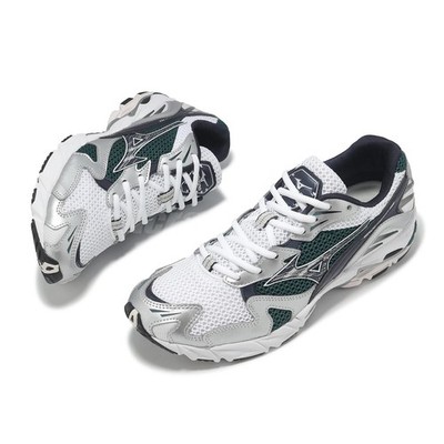 Mizuno Wave Rider 10 White Green Men Unisex Casual Lifestyle Shoes