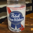 Pabst Blue Ribbon PBR Beer Can Shaped 16 oz Glass Signature Breweriana New — photo 1