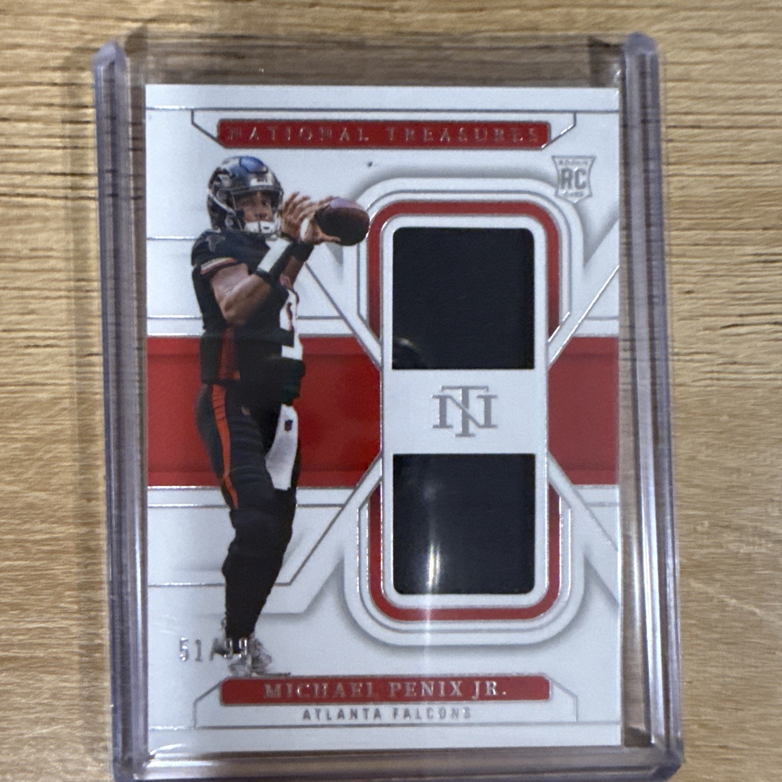 2024 National Treasures Michael Penix Jr. Rookie Dual Materials 51/99