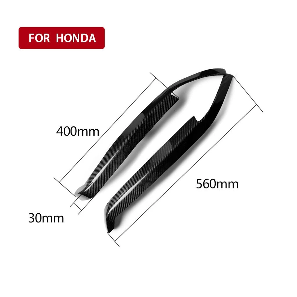 Faro delantero de fibra de carbono real borde de cejas párpado para Honda Accord 1994-1997 Foto 2 de 4