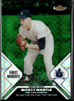 Mickey Mantle 2006 Topps Finest Moments Green X-Fractor 20/50 New York Yankees
