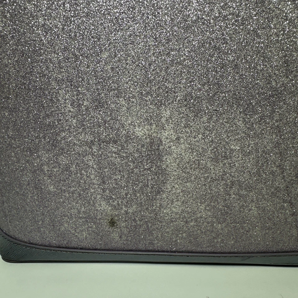 Bolso de hombro para mujer Kate Spade New York oropel tela brillante lila escarcha Foto 2 de 4