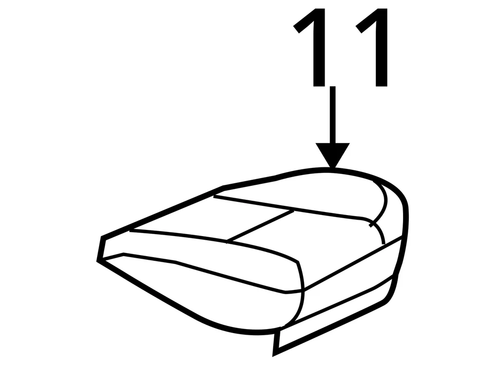 2010-2014 CADILLAC CHEVROLET ESCALADE TAHOE COVER P/SEAT CUSH COCOA 25851690 NEW - Image 4 of 4