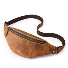 Genuine Leather Fanny Packs for Women, Sling Bag for Women, Small Crossbody C...
