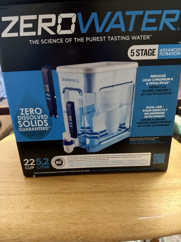 ZeroWater 5-Stage 5.2L Water Filter System Removes Lead, Chromium 6, PFOA/PFAS