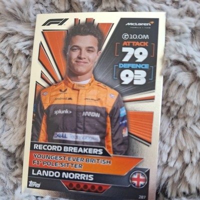 2022 Topps Turbo Attax F1 Formula 1 2021 Record Breakers Lando Norris #287