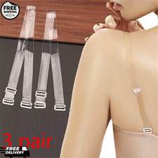3 Pairs Clear Bra Straps Invisible Non-Slip Adjustable Bra Straps for Strapless