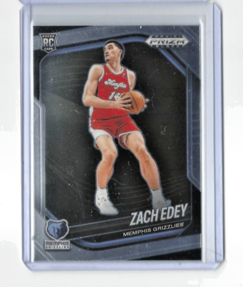2024-25 Prizm Black Basketball Zach Edey Base Rookie Card #64 Grizzlies