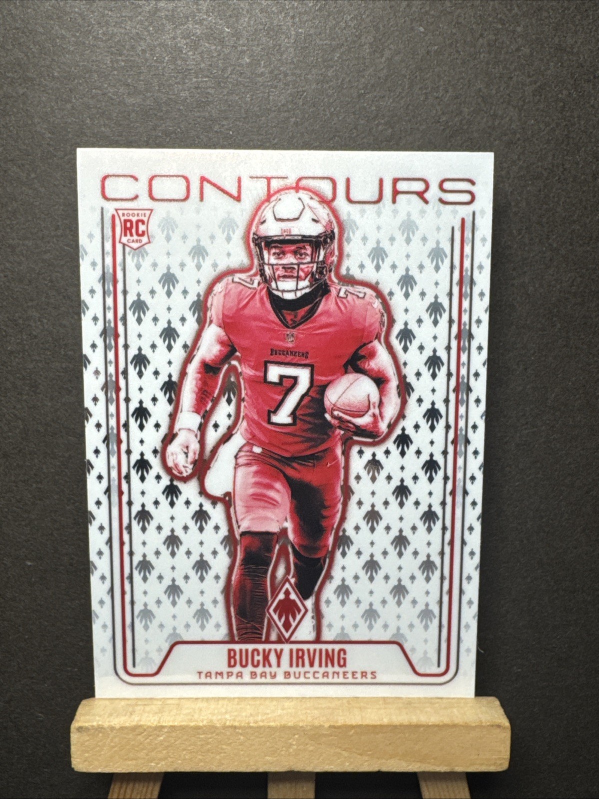 Bucky Irving 2024 Panini Phoenix RC Contours Lazer Rookie #CON-BIG Tampa Bay