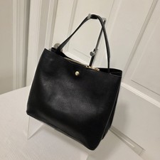 Borse In Pelle Black Pebble Grain Leather Satchel, Stylish