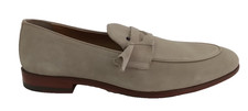 Autograph Men's Slip On Loafers Size 10.5 Stone Suede Upper Penny Strap New