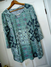 SUSAN GRAVER WOMENS BLOUSE SIZE LARGE KEYHOLE...