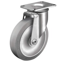 COLSON 2.04256.445 Plate Caster,Swivel,Rubber,5 1/8"H 56HD91
