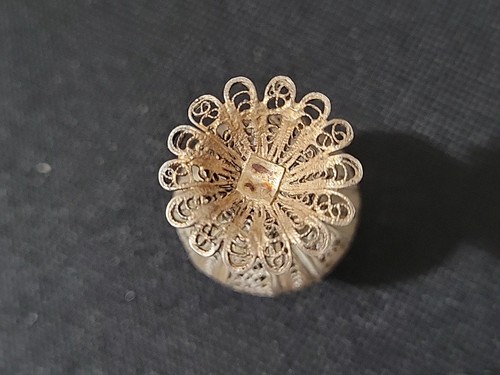 Lote de 15 g de jarras y jarras de filigrana miniatura vintage de plata esterlina para casa de muñecas - Imagen 12 de 24
