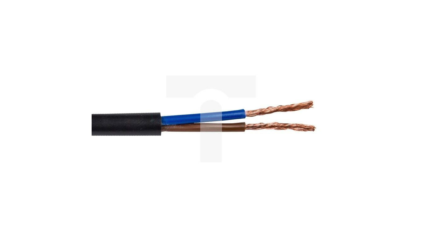 (1 disc) Residential cord H03VV-F (OMY) 2x1.5 black 300 / 300V / 50m /