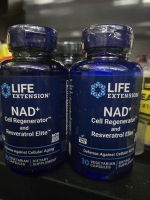 Life Extension  NAD+ Cell Regenerator and Resveratrol Elite 30 X 2 = 60 