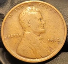 1912 P Lincoln Wheat Penny! Good Condition!