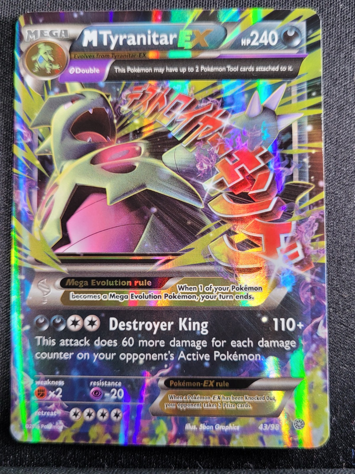 M Tyranitar EX (Ultra Rare) Pokemon: XY - Ancient Origins 43/98