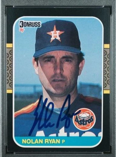1987 Donruss Nolan Ryan HOF Signed Baseball Card #138 PSA/DNA Certified Auto 10 - Image 2 of 4