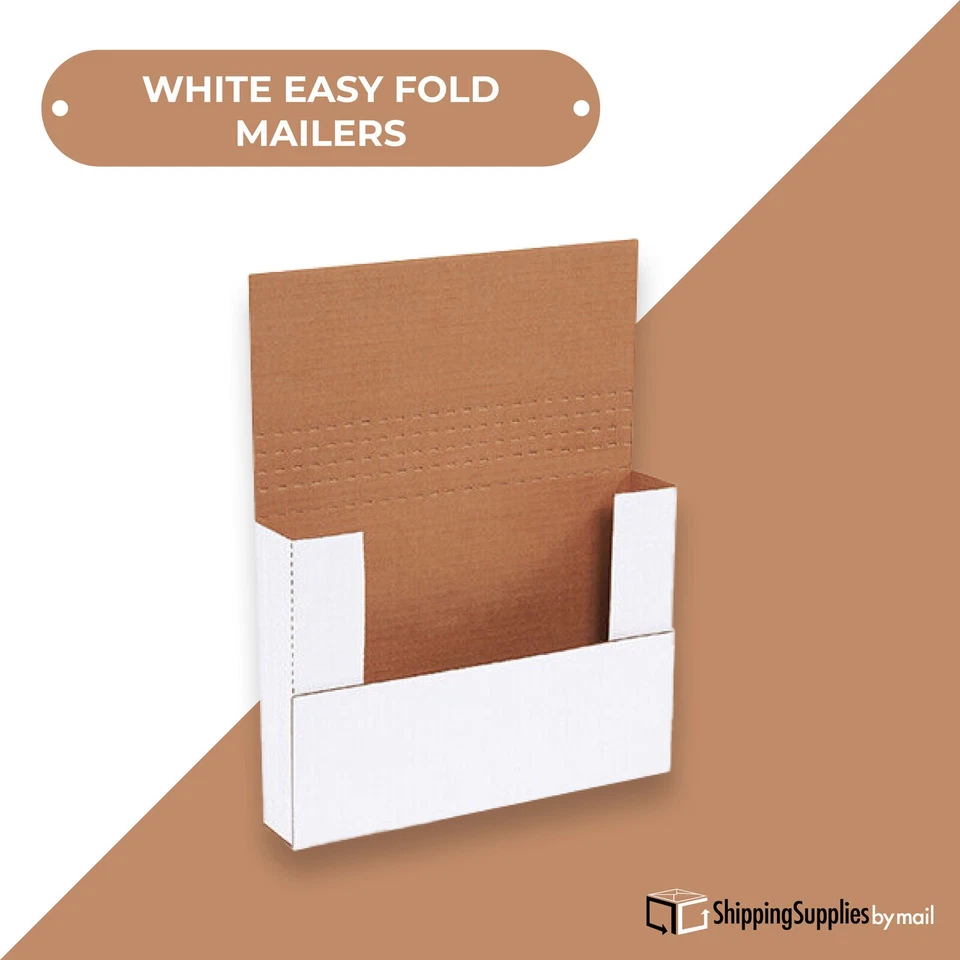 White Easy-Fold Mailers 9 5/8 x 6 5/8 x 2 1/2" ECT-32B 50/Case - Image 2 of 4