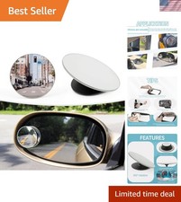 2 Round Convex Blind Spot Mirror - Waterproof Adhesive Mirror For All Vehicles 2 Round Convex Blind Spot Mirror - Waterproof Adhesive Mirror For All Vehicles