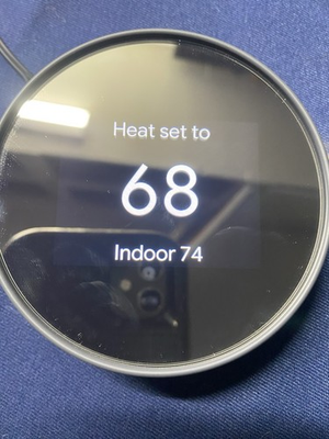 #ad Used Google Nest Thermostat Smart Wi Fi Thermostat Battery Gray – Mirror Display $24.99