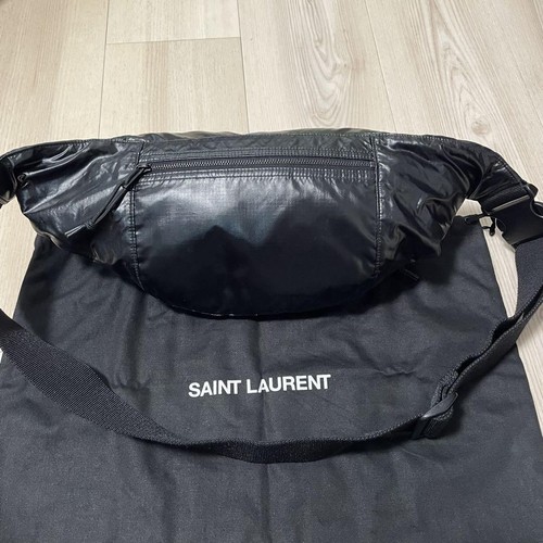 Saint Laurent Nux Body Bag Waist Bag Nylon Logo Black - Picture 5 of 15