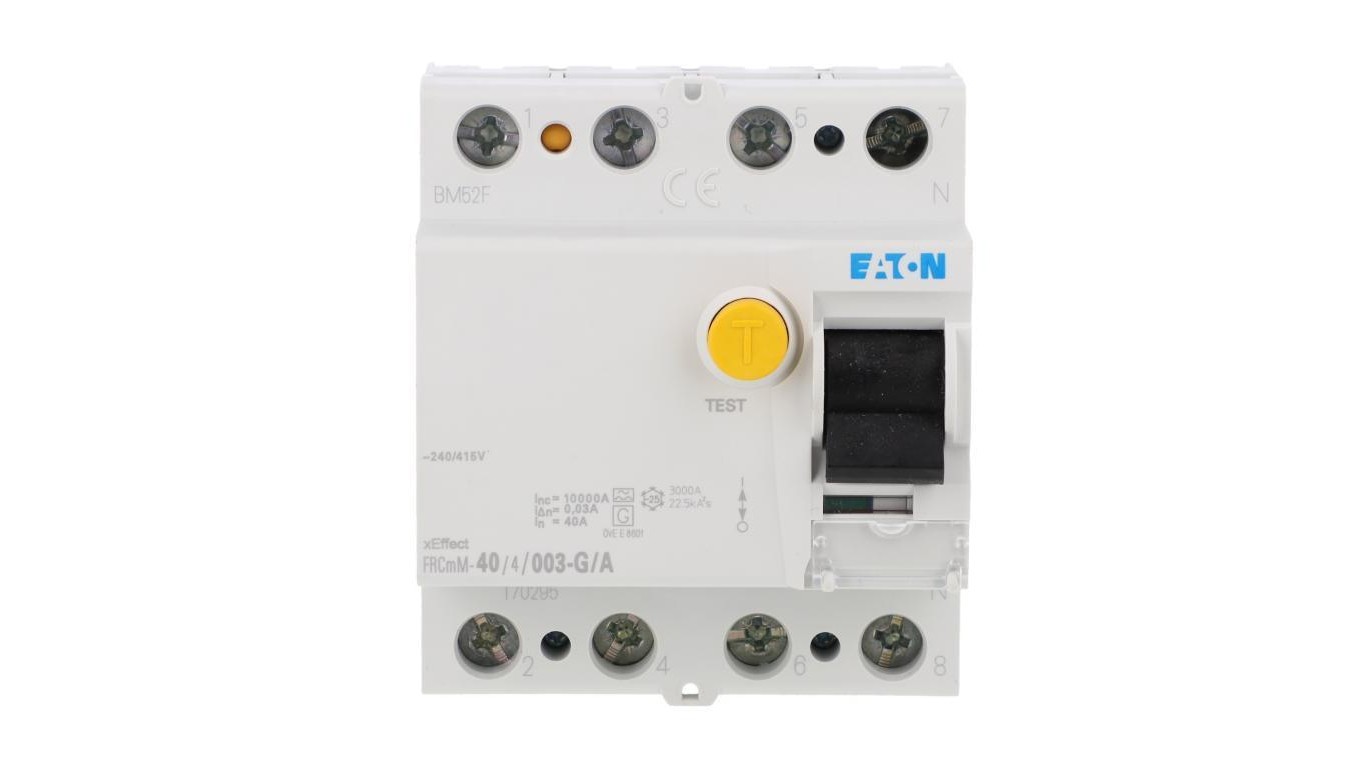 Residual Current Switch 4P 40A 0.03A Type G/A 10kA 170295