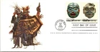 S08-3139, INDIAN MASKS, POSTMASTERS OF AMERICA, FDC