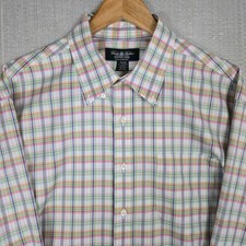 BROOKS BROTHERS COUNTRY CLUB MAKERS Made in USA Pastel Sport Shirt Mens Sz 2XL