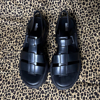 Melissa jelly Ella platform sandals US 9 black 