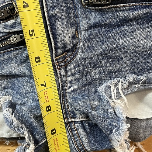 Pantalones cortos de tiro alto American Eagle Outfitters súper elásticos talla 2 desgastados - Imagen 10 de 10