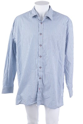 BERND BERGER gestreiftes Hemd 2XL Blau
