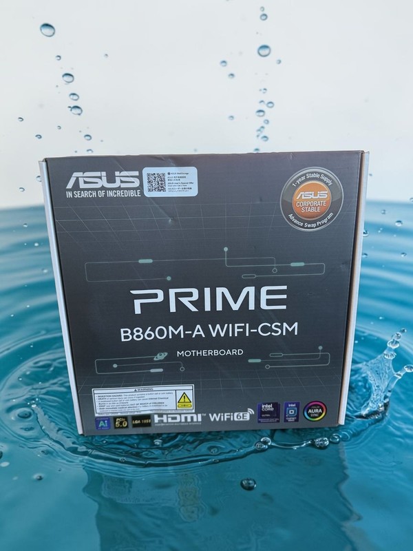 ASUS PRIME B860M-A WIFI-CSM MicroATX Motherboard Intel WiFi 6E HDMI Aura Sync