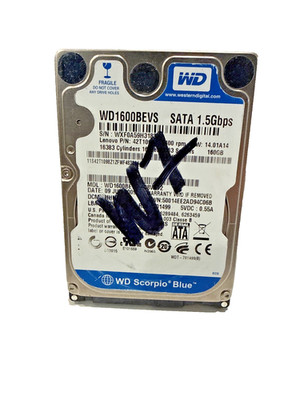 Western Digital 160GB WD1600BEVS 5400RPM IDE ATA-100 2.5'' Laptop Hard Disk Drive