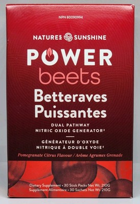 Nature's Sunshine Power Beets 30 Stick Packs Superfood Booster New Exp. 07/2026
