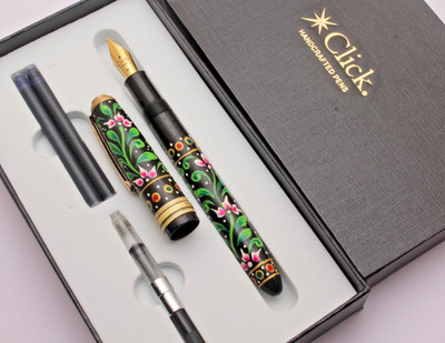 Beautiful Handmade Art Made On Ebonite Body Fountain Pen EXTREMELY RARE