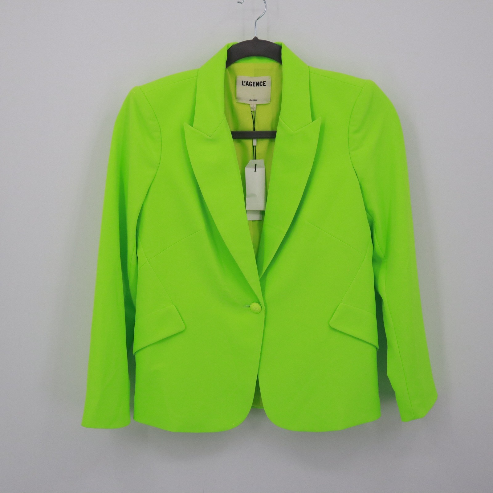 L'AGENCE Chamberlain Blazer Women's 10 Neon Green NWT