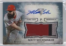 2015 Triple Threads Unity Jumbo Relics Sapphire 3/10 Matt Shoemaker Auto 0c2