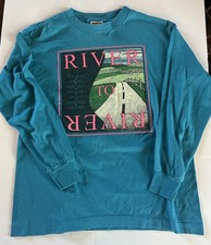 Vintage Single Stitch River Run Long Sleeve Tee 80’s Illinois River Made In USA