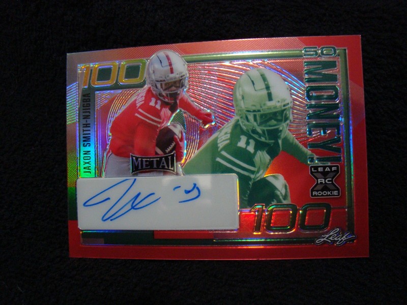 1/1 ... 2023 LEAF METAL JAXON SMITH-NJIGBA XRC AUTO SO MONEY 1 OF 1