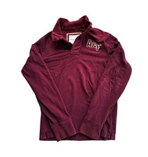 Vintage Abercrombie Fitch A F Pullover Sweatshirt Burgundy XL Distressed
