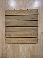 Click-Deck Decking Tiles with 6 Hardwood Slats