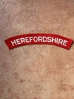 Herefordshire Regiment WW2 British Army Military Shoulder Title Cloth Badge.