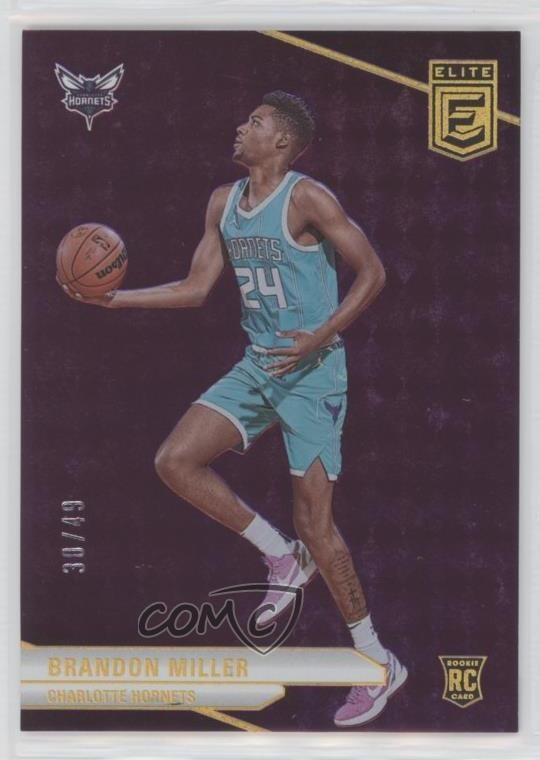 2023-24 Donruss Elite Rookies Purple /49 Brandon Miller #244 0t30